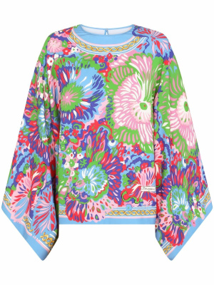 

Floral-print silk top, Dolce & Gabbana Floral-print silk top