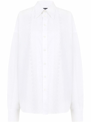 

Lace-trim longline shirt, Dolce & Gabbana Lace-trim longline shirt