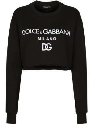 

Logo-print cropped sweatshirt, Dolce & Gabbana Logo-print cropped sweatshirt