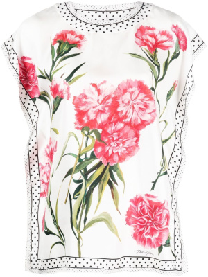 

Floral-print silk blouse, Dolce & Gabbana Floral-print silk blouse