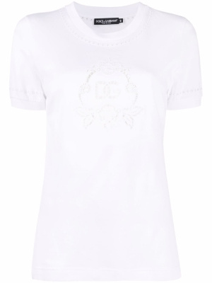 

Broderie-anglaise cotton T-shirt, Dolce & Gabbana Broderie-anglaise cotton T-shirt