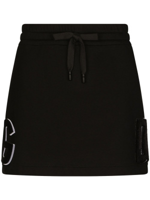 

DG logo appliqué mini skirt, Dolce & Gabbana DG logo appliqué mini skirt