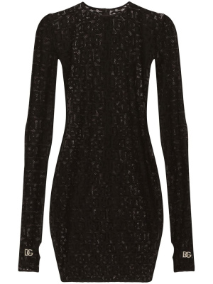 

DG-embroidered minidress, Dolce & Gabbana DG-embroidered minidress