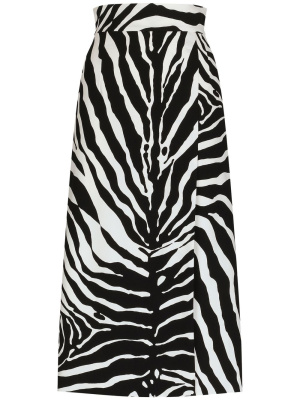 

Cady zebra print midi skirt, Dolce & Gabbana Cady zebra print midi skirt