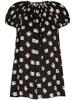 

DG logo-print silk blouse, Dolce & Gabbana DG logo-print silk blouse