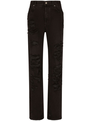 

Ripped straight-leg jeans, Dolce & Gabbana Ripped straight-leg jeans