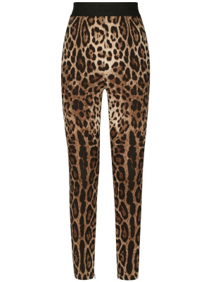 

Leopard-print slim-cut leggings, Dolce & Gabbana Leopard-print slim-cut leggings