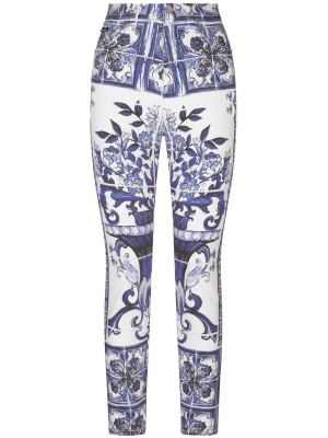 

Majolica-print skinny jeans, Dolce & Gabbana Majolica-print skinny jeans
