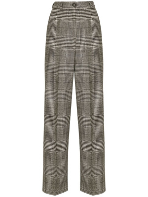 

Check-pattern virgin wool wide-leg trousers, Dolce & Gabbana Check-pattern virgin wool wide-leg trousers