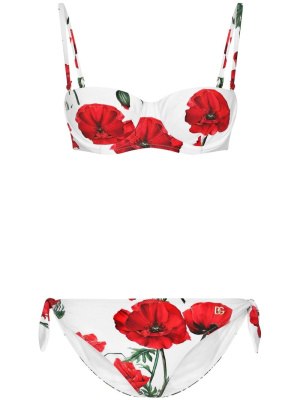 

Floral-print balconette bikini set, Dolce & Gabbana Floral-print balconette bikini set