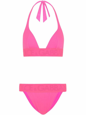 

Halterneck logo-band bikini, Dolce & Gabbana Halterneck logo-band bikini