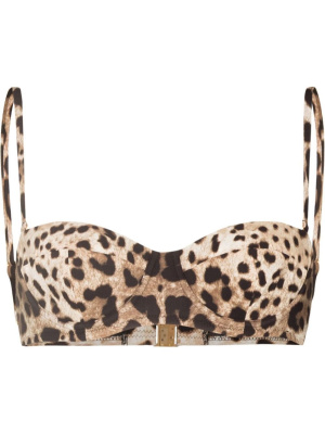 

Leopard-print bikini top, Dolce & Gabbana Leopard-print bikini top
