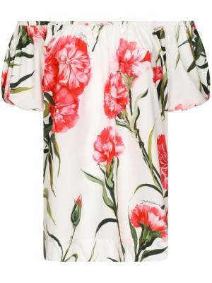 

Floral-print off-shoulder blouse, Dolce & Gabbana Floral-print off-shoulder blouse