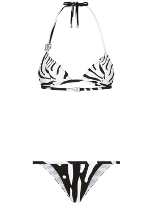 

Zebra print DG logo bikini, Dolce & Gabbana Zebra print DG logo bikini