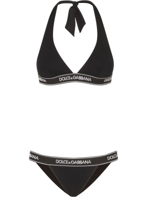 

Halterneck logo-band bikini, Dolce & Gabbana Halterneck logo-band bikini