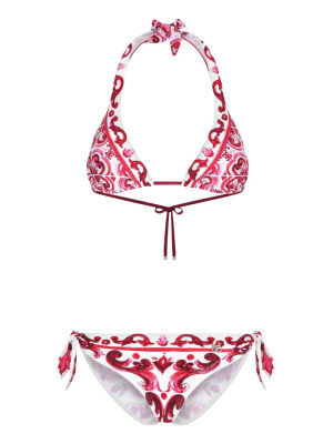 

Majolica-print triangle bikini, Dolce & Gabbana Majolica-print triangle bikini