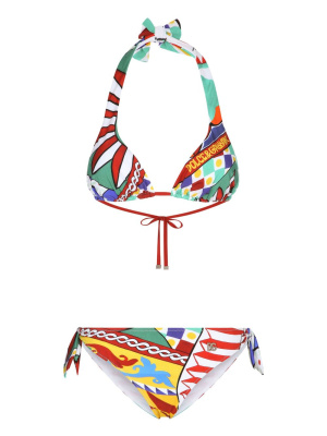 

Carretto-print bikini set, Dolce & Gabbana Carretto-print bikini set