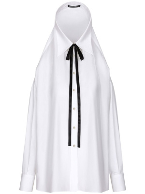 

Tie-neck poplin shirt, Dolce & Gabbana Tie-neck poplin shirt