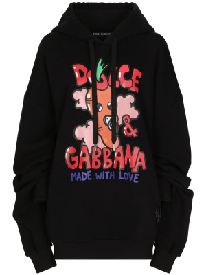 

Graphic-print drawstring hoodie, Dolce & Gabbana Graphic-print drawstring hoodie