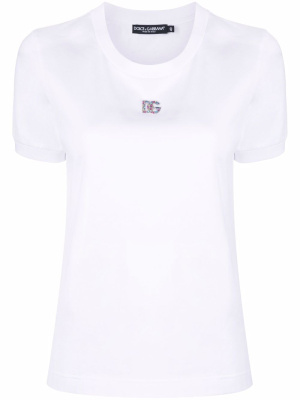 

Crystal-embellished round-neck T-shirt, Dolce & Gabbana Crystal-embellished round-neck T-shirt