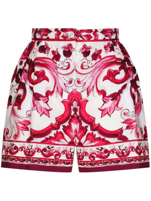 

Majolica-print cotton shorts, Dolce & Gabbana Majolica-print cotton shorts