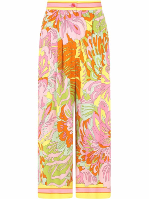 

Floral-print silk culottes, Dolce & Gabbana Floral-print silk culottes