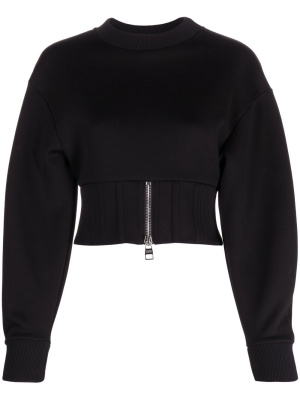 

Cocoon-sleeve zipped sweatshirt, Alexander McQueen Cocoon-sleeve zipped sweatshirt