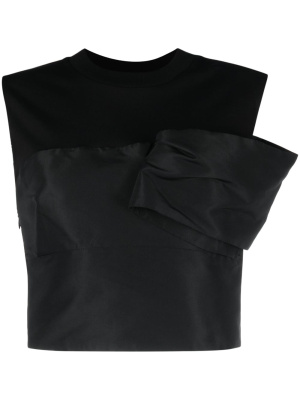 

Cold-shoulder cotton top, Alexander McQueen Cold-shoulder cotton top
