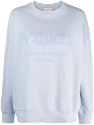 

Logo-print cotton sweatshirt, Alexander McQueen Logo-print cotton sweatshirt