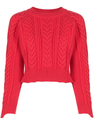 

Cable-knit fitted jumper, Alexander McQueen Cable-knit fitted jumper