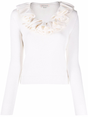 

Ruffle-neck jumper, Alexander McQueen Ruffle-neck jumper