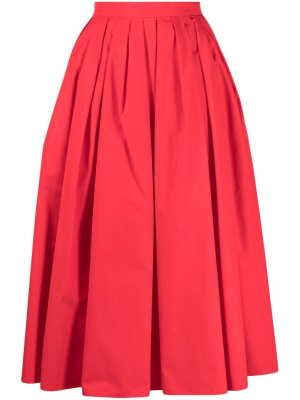 

Pleated cotton midi skirt, Alexander McQueen Pleated cotton midi skirt