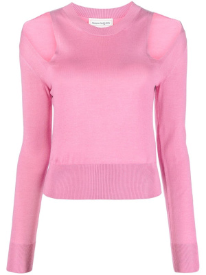 

Cut-out round-neck jumper, Alexander McQueen Cut-out round-neck jumper