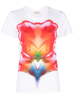 

Abstract-print cotton T-shirt, Alexander McQueen Abstract-print cotton T-shirt
