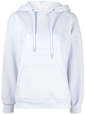 

Logo-print drawstring hoodie, Alexander McQueen Logo-print drawstring hoodie