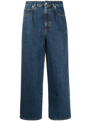 

Wide-leg cropped jeans, Alexander McQueen Wide-leg cropped jeans