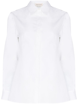 

Corset-detail long-sleeve shirt, Alexander McQueen Corset-detail long-sleeve shirt