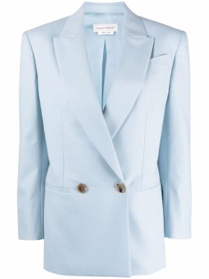 

Double-breasted tailored blazer, Alexander McQueen Double-breasted tailored blazer