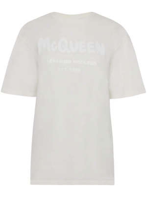 

Logo-print cotton T-shirt, Alexander McQueen Logo-print cotton T-shirt