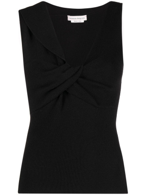 

Knitted V-neck top, Alexander McQueen Knitted V-neck top