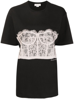 

Lace Corset T-shirt, Alexander McQueen Lace Corset T-shirt