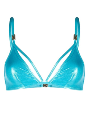 

Metallic triangle bikini top, Moschino Metallic triangle bikini top