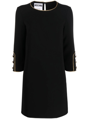 

Contrast-trimmed mini dress, Moschino Contrast-trimmed mini dress