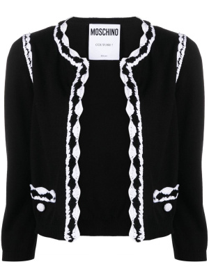 

Knitted round-neck cardigan, Moschino Knitted round-neck cardigan