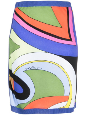 

Abstract-print cashmere-silk skirt, Moschino Abstract-print cashmere-silk skirt