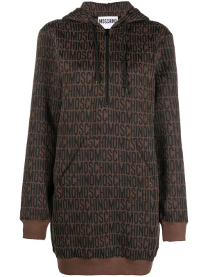 

Logo-print hoodie dress, Moschino Logo-print hoodie dress