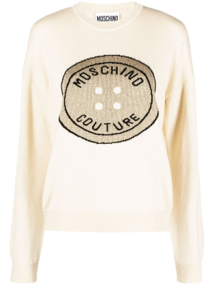 

Intarsia-knit logo wool jumper, Moschino Intarsia-knit logo wool jumper