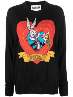 

Bugs Bunny intarsia-knit jumper, Moschino Bugs Bunny intarsia-knit jumper