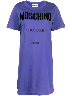 

Logo-print T-shirt dress, Moschino Logo-print T-shirt dress