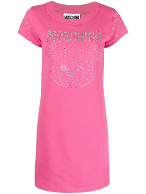 

Logo-print T-shirt dress, Moschino Logo-print T-shirt dress